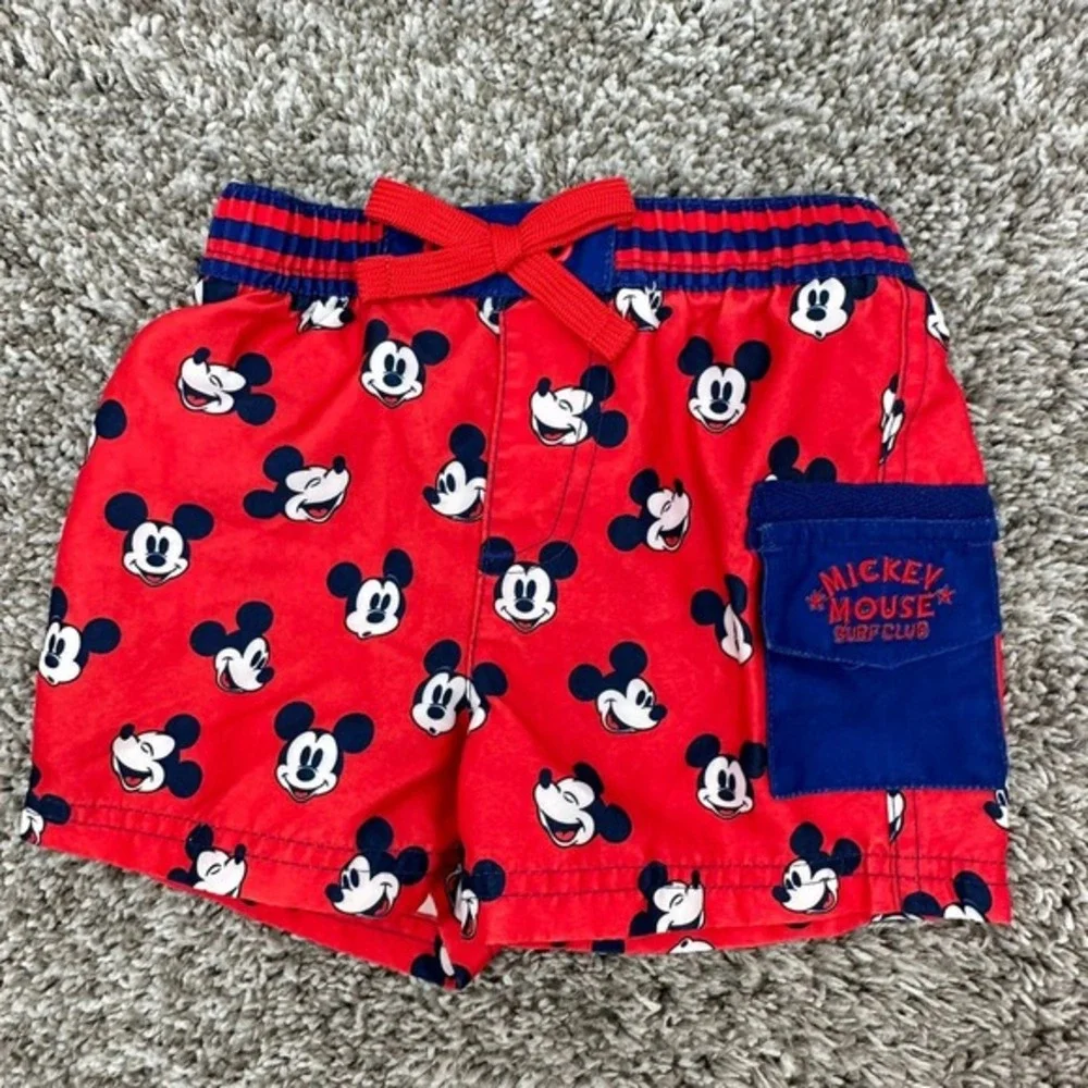 Disney Baby Mickey Mouse Pooh Lion King Outfit Set 0-3 Month Swimsuit Hat Bundle